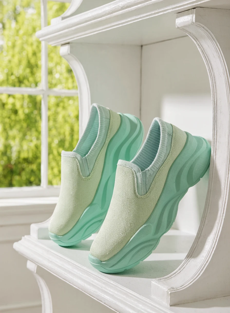 Gallery scarpe verticali pastello