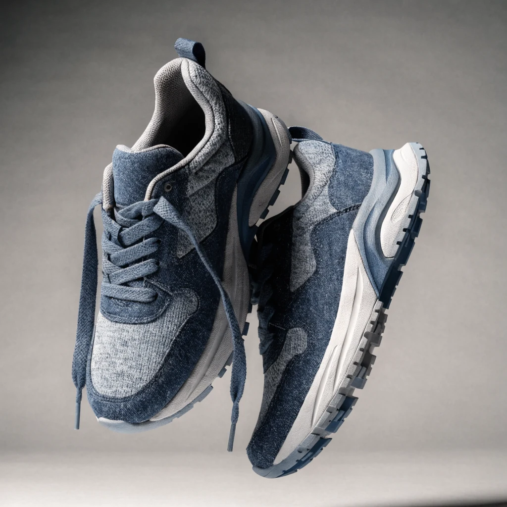 Sneakers casual su sfondo chiaro